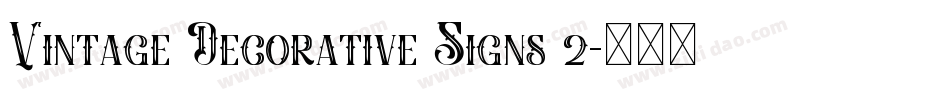 Vintage Decorative Signs 2字体转换